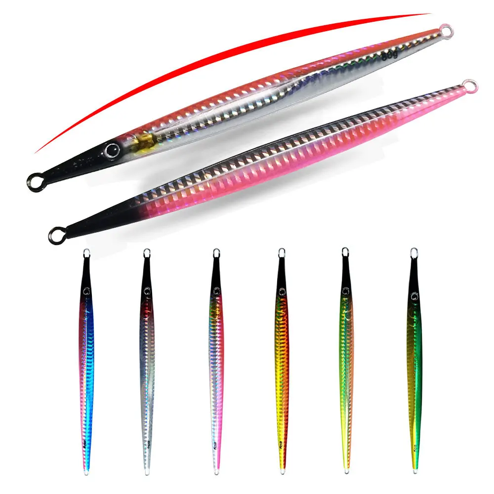 AS Fast Jig-Leurre de pêche en métal dur, appât vertical coulant, gabarit de pêche en mer, pêche en bateau, 60g, 80g