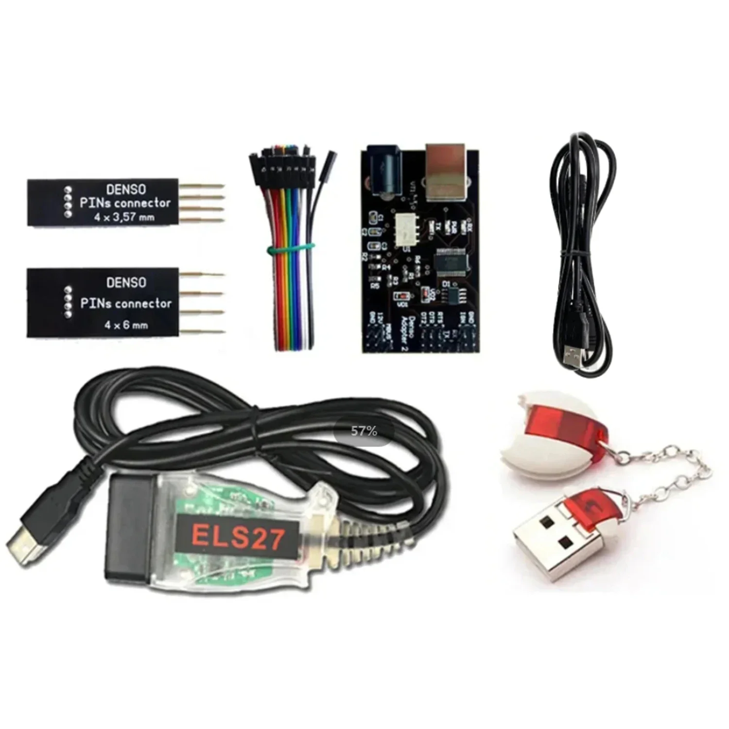 MTool V1.64 Full Set Mileage KM Adjustment Software Mileage Correction Tool Dongle Denso Adapter Denso Pin Wires Cable