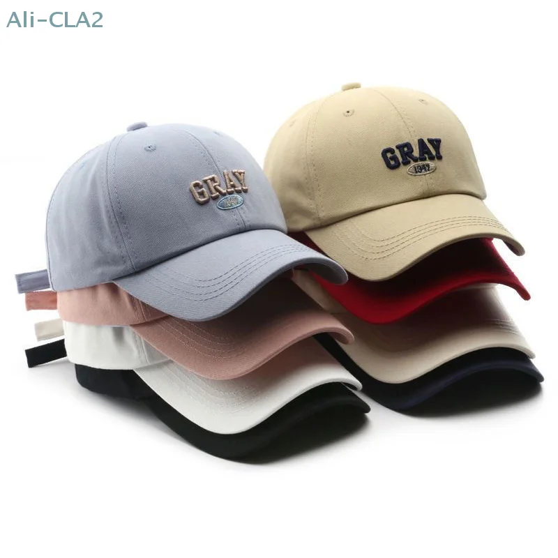 Men And Woman's Baseball Caps Adjustable Casual Embroidered Letter Cotton Sun Hats Unisex Solid Color Visor Hats