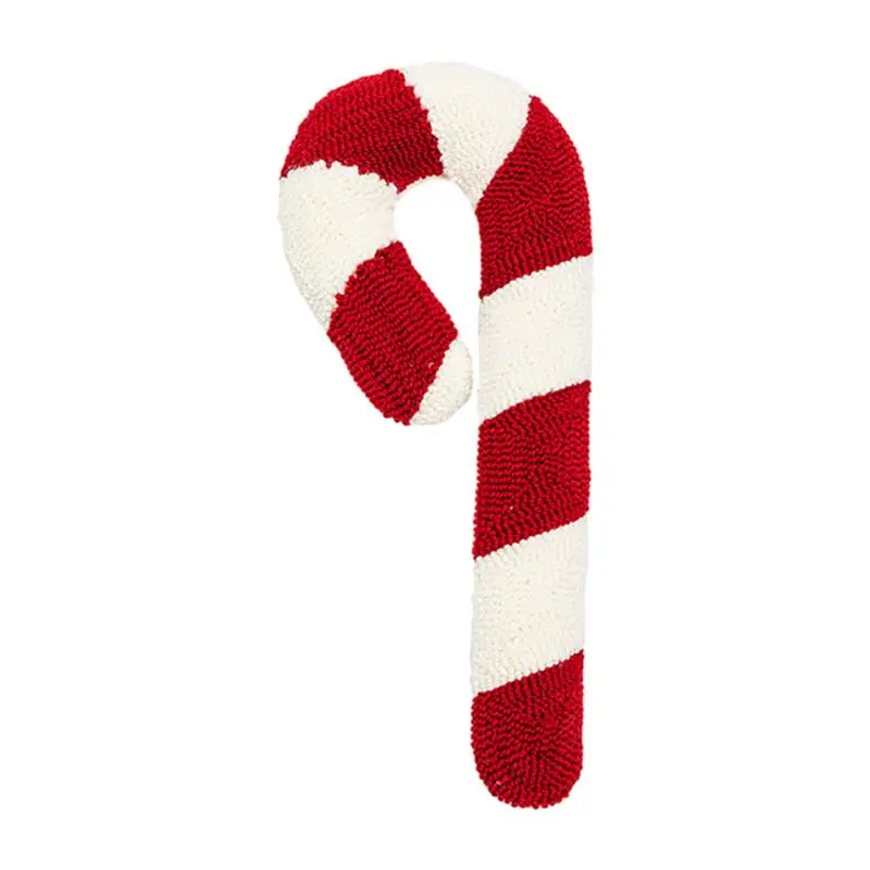 Soft Candy Cane Plush Pillow Stuffed Lollipop Candy Cane Throw Pillow Christmas Decorative Cushion Party Supplies