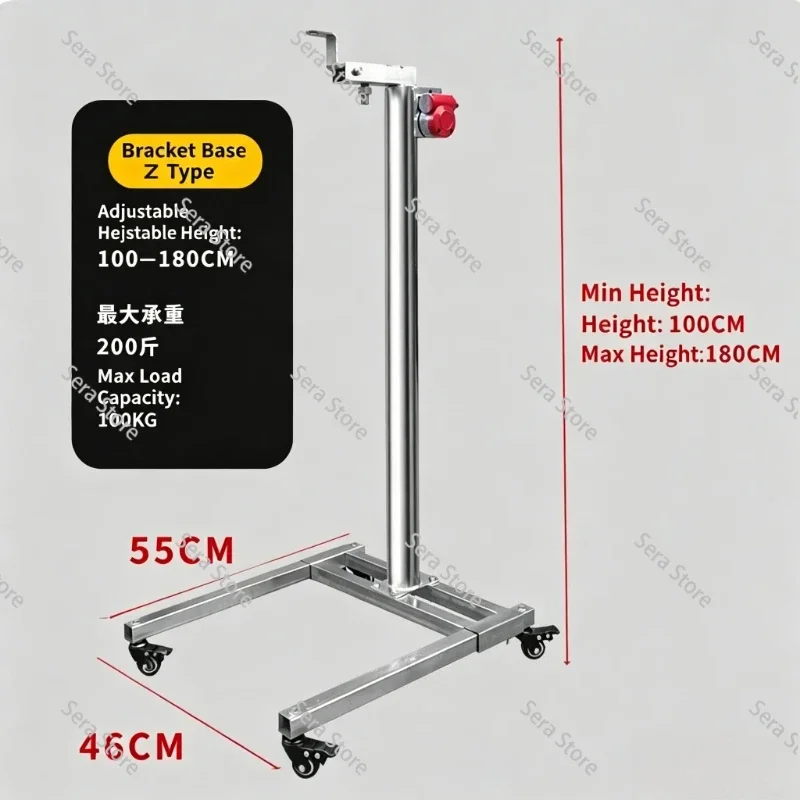 Mobile Adjustable Height Doll Hanging Display Stand Stainless Steel Floor Support Bracket for Silicone Doll Neck Connection