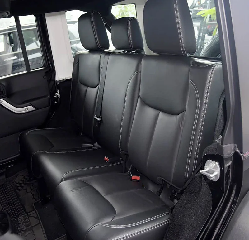 For Jeep Wrangler Unlimited JK 4 Door 2013 2014 2015 2016 2017 2018 Custom Leather Car Seat Cover Interior Protector Accessories