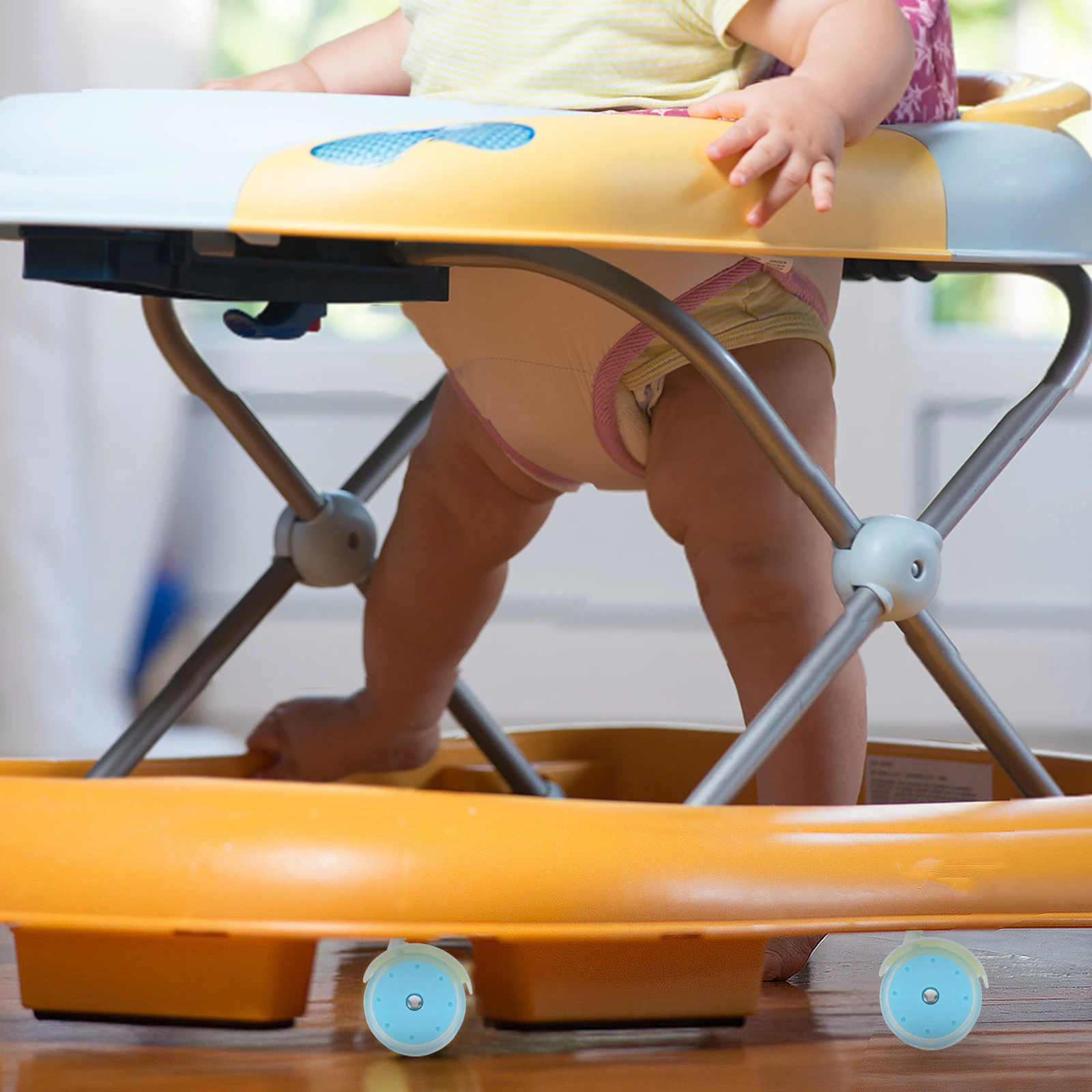 

4 шт., универсальные сменные колеса для коляски, бесшумные поворотные съемные пластиковые ролики для детских ходунков, ремонтный комплект, оборудование