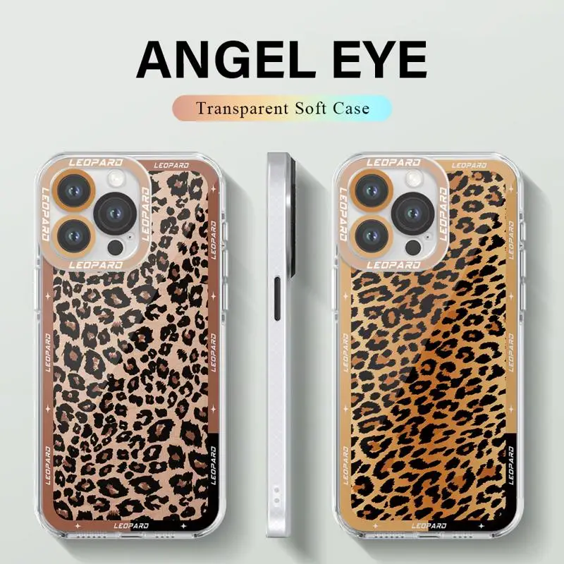 Fashion Brown Leopard Phone Case for Xiaomi Redmi Note 11 Pro 5G 12S 11S 12 13 11 9 Pro Plus 10S 10 Pro 13 5G Clear Capa Cover