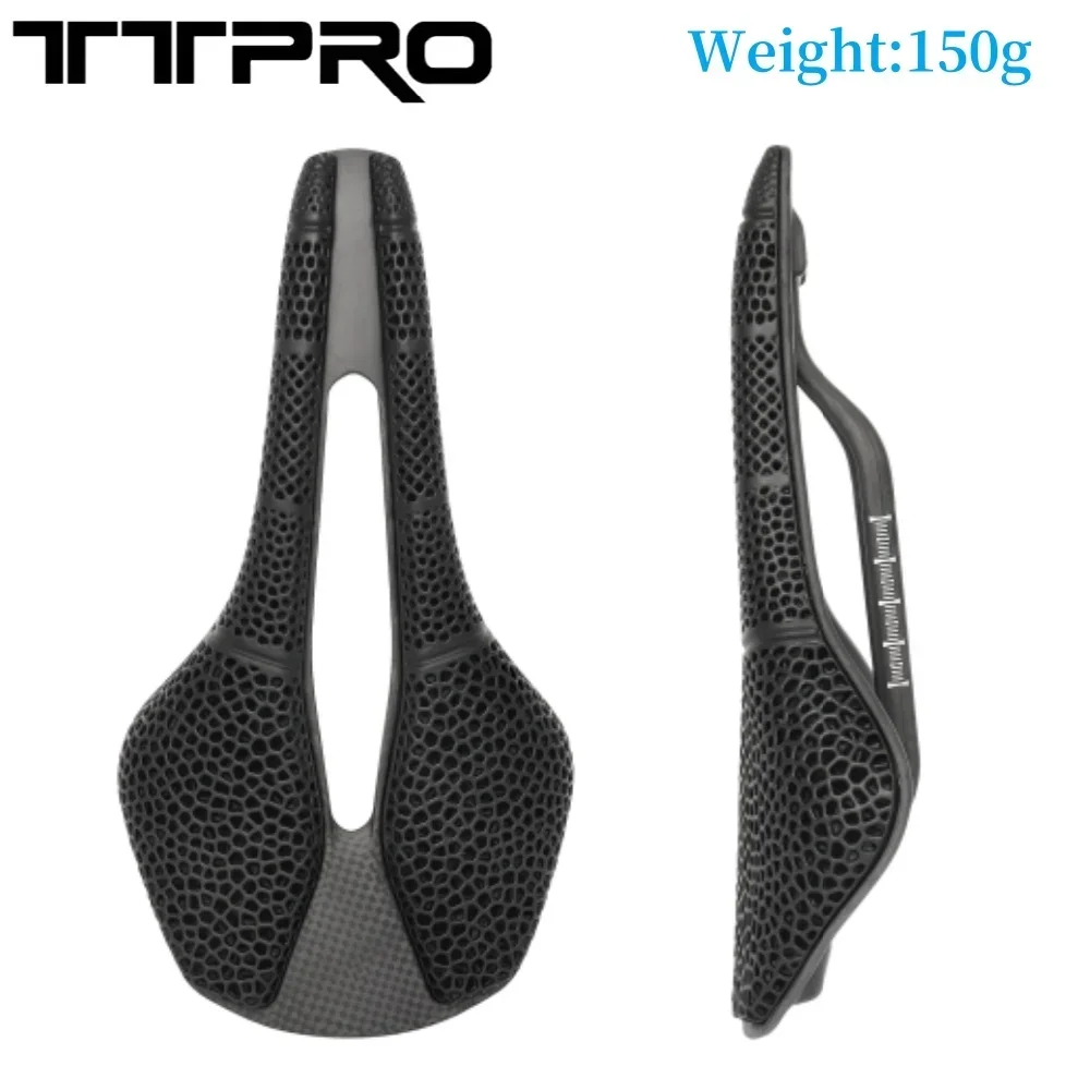 

TTPRO 3D Printed Bicycle Saddle Hollow Comfortable Breathable Cycling Seat Ultralight Carbon Fiber MTB Gravel Road Bike Saddle