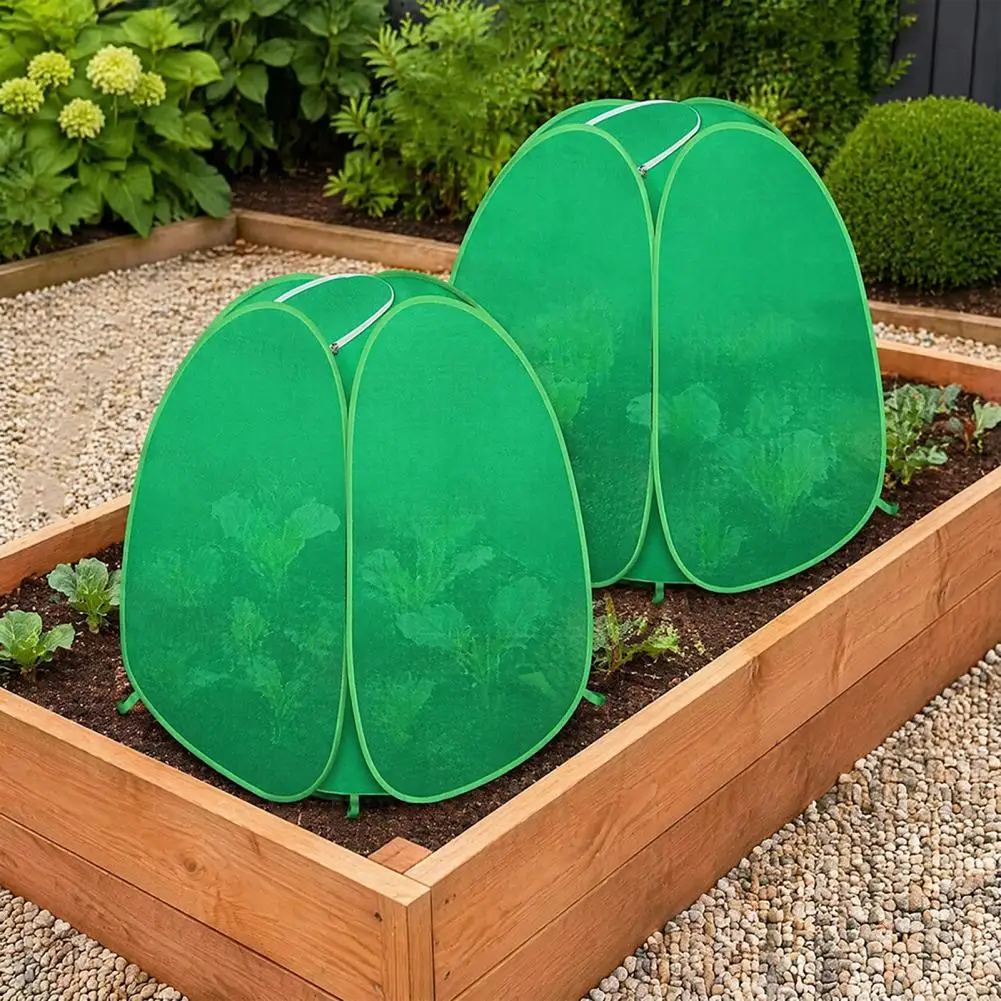 Outdoor Vegetable Garden Cover Freeze Protection Plant Cover Tent with Zipper Window Winter Shrub Frost Guard Warm Outdoor Fruit