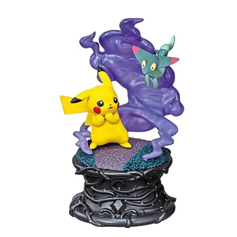 Anime Pokemon Figure Toys Little Night Collection Pikachu Mimikyu Mismagius Gastly Greavard PVC Model Decoration Kids Gifts