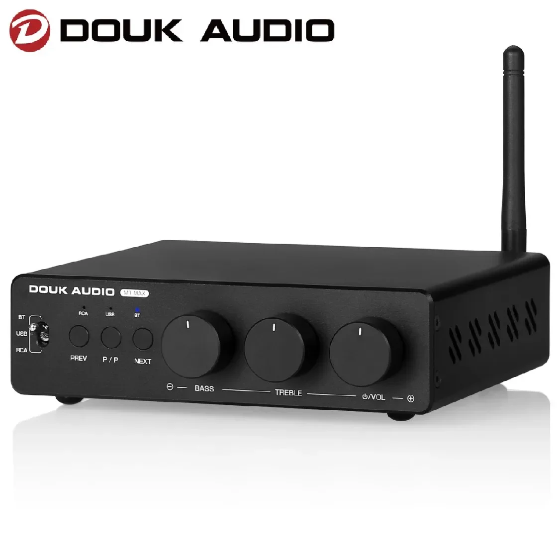 Douk Audio M1MAX HiFi TPA3255 Power Amplifier Bluetooth Receiver Home Stereo Amp U-disk Player