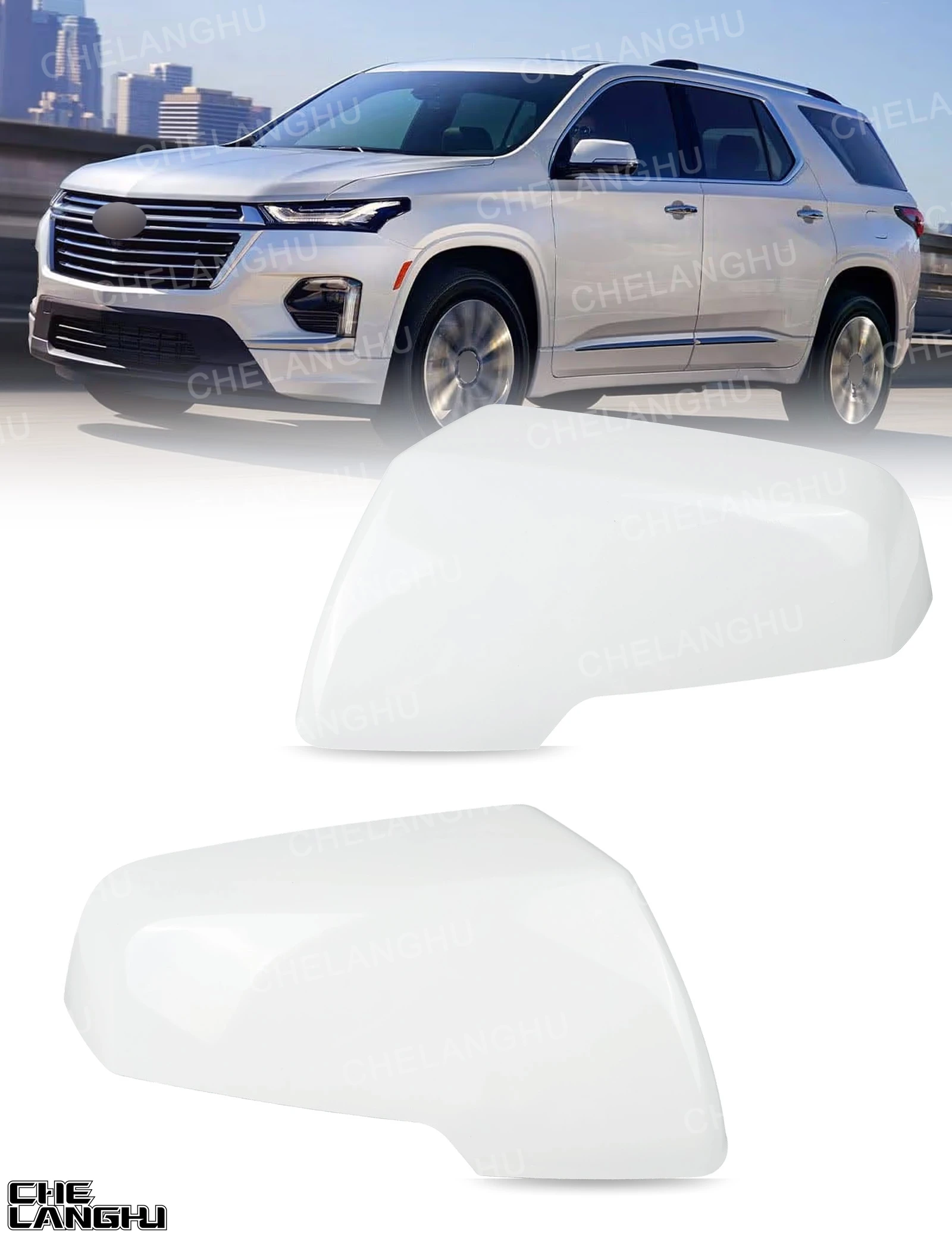 For Chevrolet Traverse 2018 2019 2020 2021 2022 2023 2024 Car accessories White Painted Mirror Housing Cover 84291832 84291831