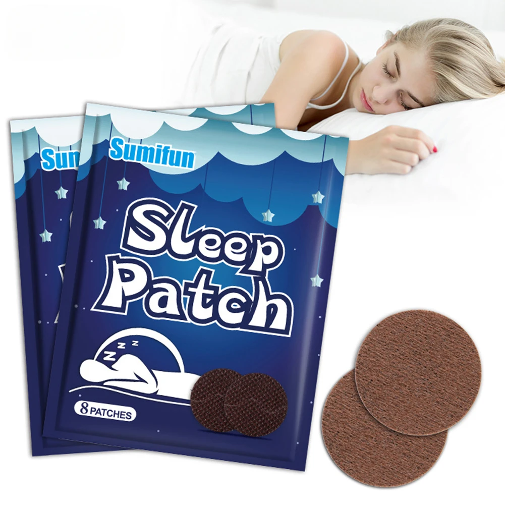 

8pcs/pack Promote Sleep Aid Patch Natural Brain Relaxation Stickers Relieving Stress Anxiety Topical Unisex Body Care Products