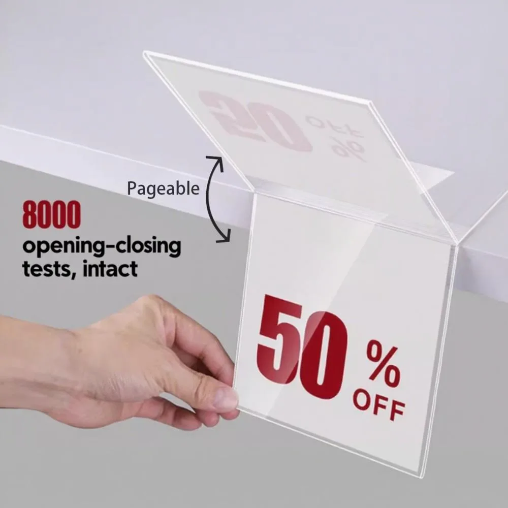 10x10cm Self Adhesive Price Tag Holder Supermarket Price Signs Price Tag Display Shelf Price Label