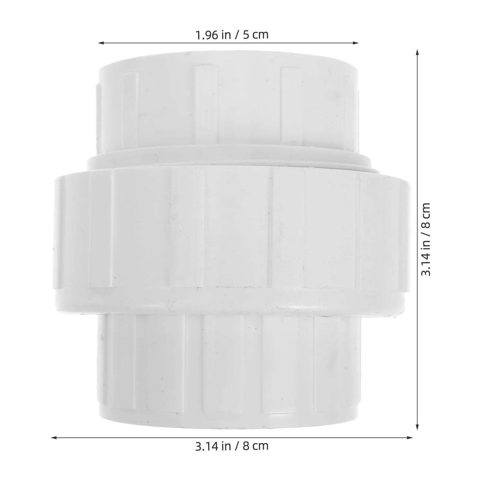 2Pcs PVC Union Coupling Plastic Pipe Fitting O-Ring Sealed for Irrigation Pools Indoor Plumbing Reliable Connector