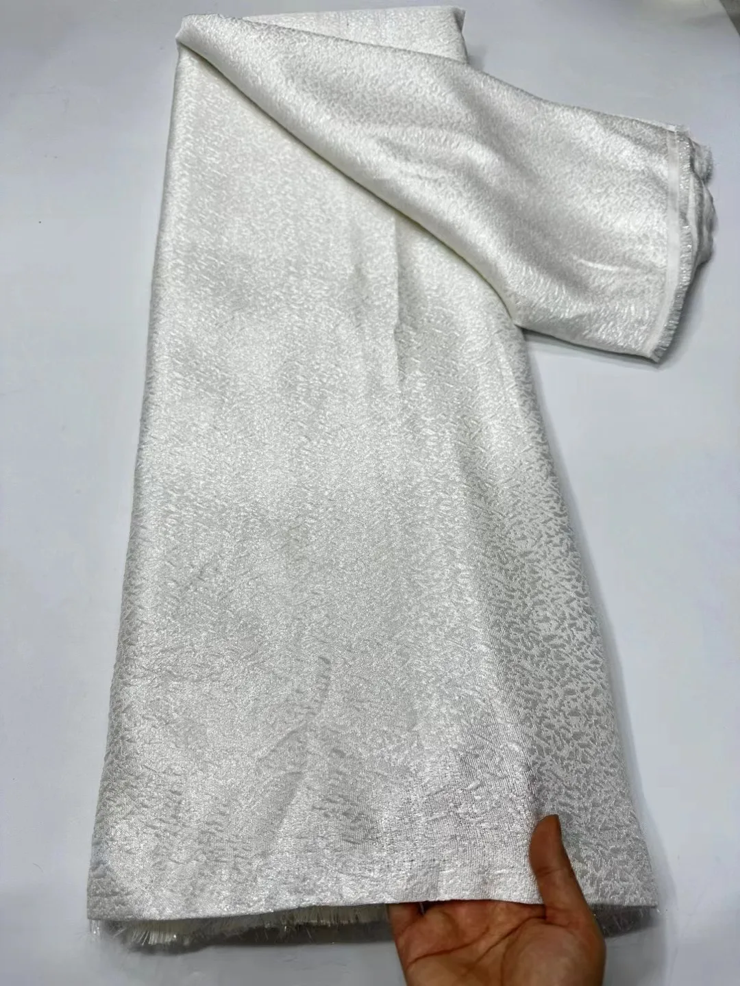 NigWin-Tissu en dentelle de brocart pour femmes, dentelle de tulle français, tissu Jacquard africain, robes de soirée, haute qualité, 5 mètres, 2024