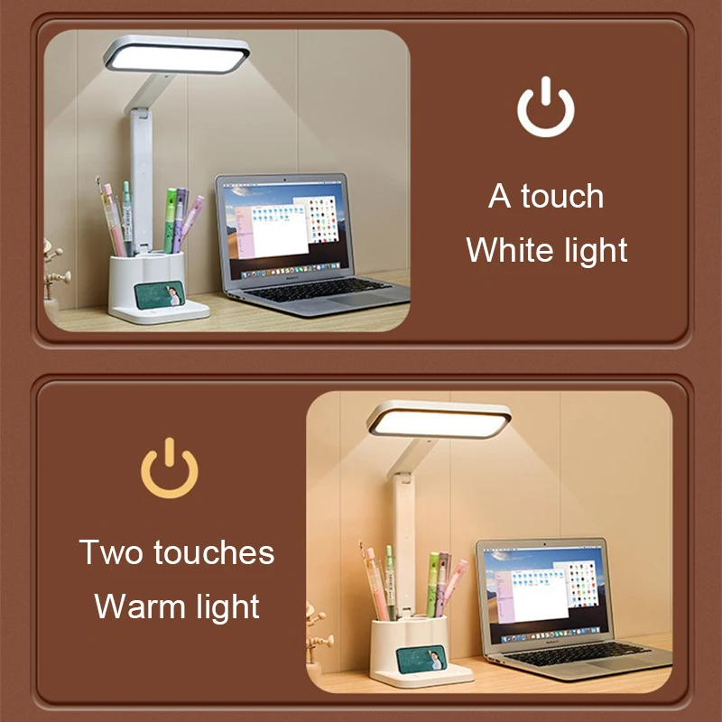 Imagem -05 - Led Dimmable Touch Night Light Desk Lamp Níveis Usb Recarregável Proteção para os Olhos Lâmpada de Mesa Dobrável para Quarto Mesa de Cabeceira