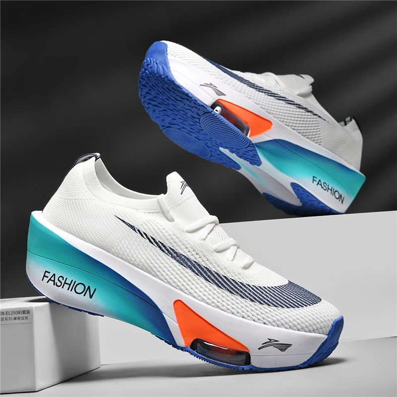 Men's Shoes Air Cushion Runner Trainers Tenis Plate Sports Running Shoes Women Comfortable Athletic Speciality Marathon Sneakers - view 5