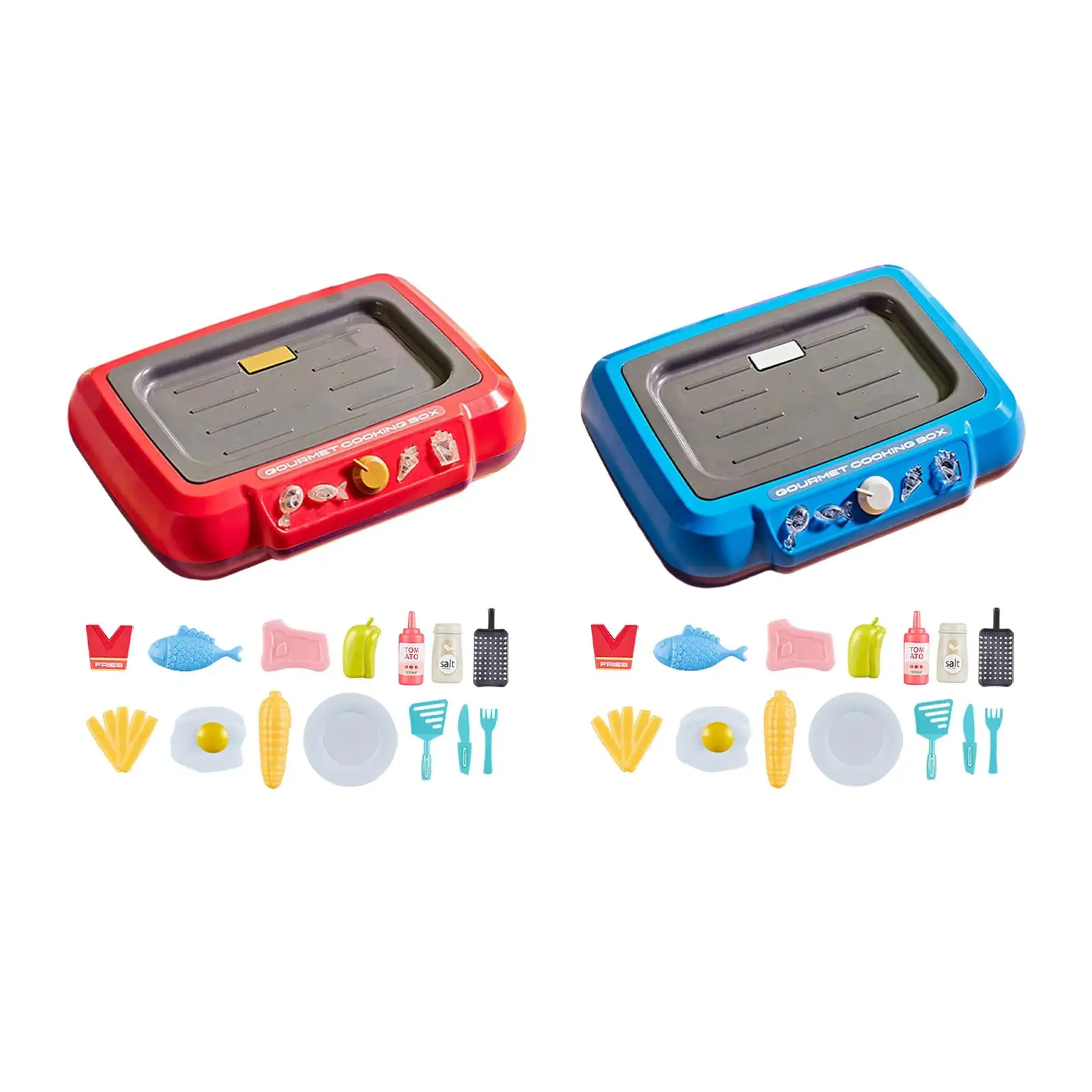 キッズプレイキッチンプレイセットリアルな微細運動能力食品調理フライヤー子供のおもちゃ
