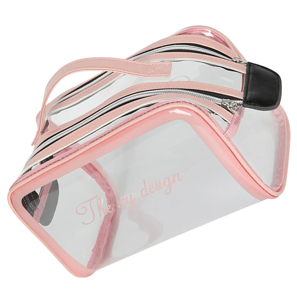 

Clear Large Capacity Organizer Toiletry Pouch Teens Family Giftportable Dual Transparent Makeup Women Large Storage