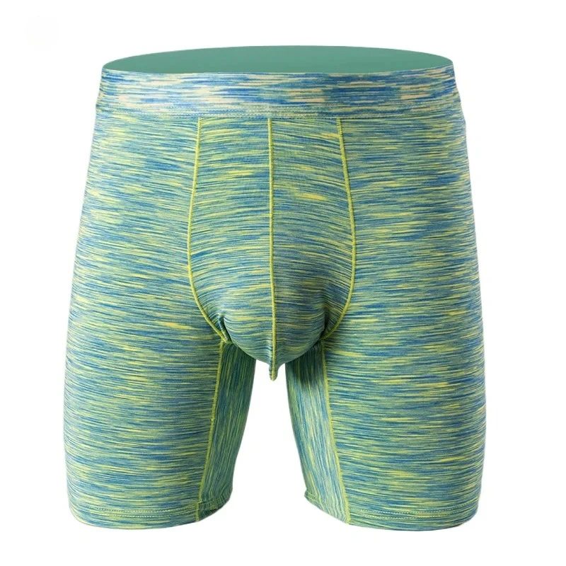 

Men's Heather Extended Boxer Brief Mid-Rise U Convex Pouch Boxy Underwear Wide Waistband Anti-Chafing Athletic Underwear for Men