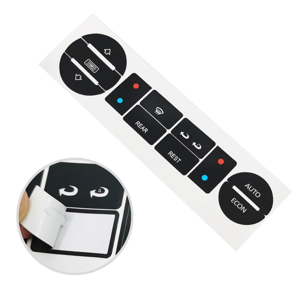 For T5 For T6 Car Interior Matte Black Decals Car A/C Climate Air Condition Heater Control Button Repair Sticker