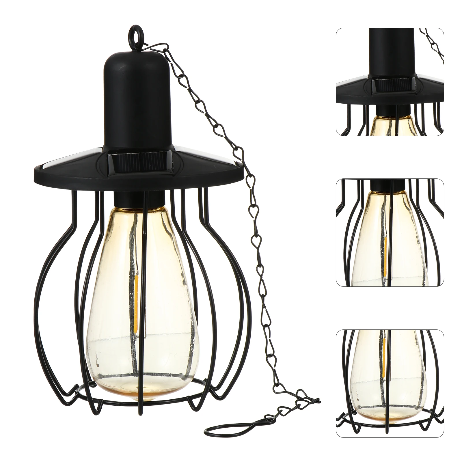 الرجعية خيوط ضوء الشمسية الحديد المطاوع مصباح دافئ أبيض مقاوم للماء حديقة مصابيح معلقة الإضاءة في الهواء الطلق الهدايا #5
