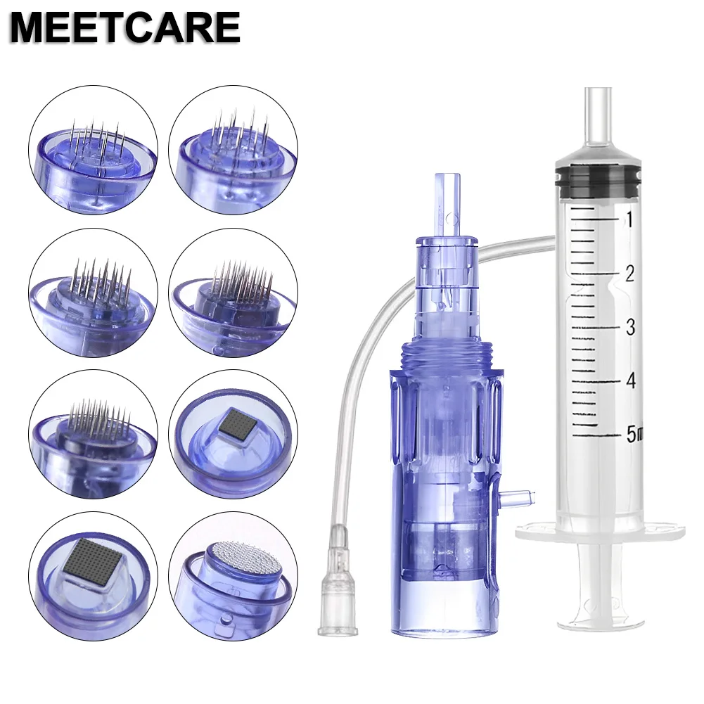 Hydra Meso Pen Cartridge Needle 9 12 36 42 Round 3D 5D Microneedle with Syringe for Mesotherapy Pen Facial Hydration Lifting
