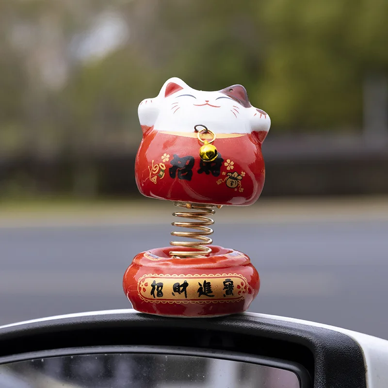 

1pc Creative Car Accessories Cat Springs Rocking Center Console Decorations Car Accessories Supplies