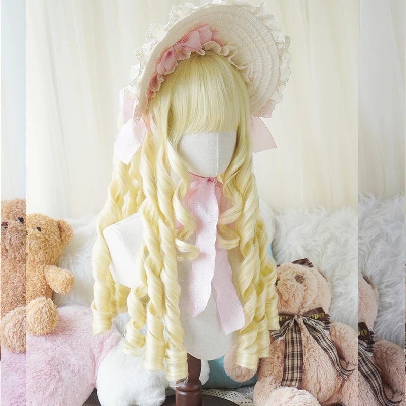 24Inch Rose Net Deep Wave Victorian/Renaissance Synthetic Wig with Bangs & Curly for CosParties Halloween Christmas Photo Shoots