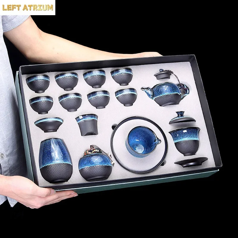 Black Mud Purple Sand Kiln Transformation Kung Fu Tea Set Chinese Tea Pot and Cup Set