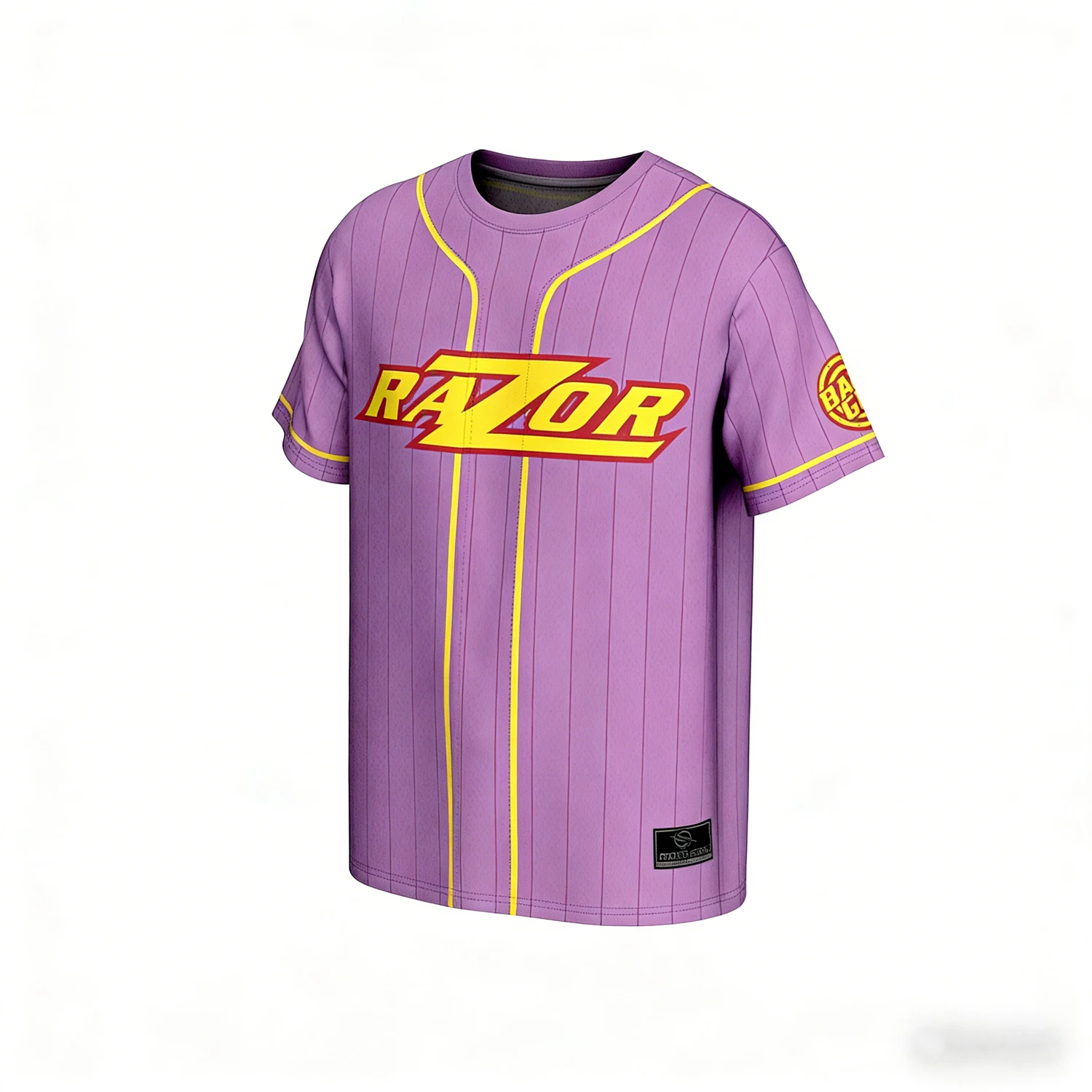 Men's Purple Razor Ramon Baseball Jersey Simple And Stylish Design Loose And Breathable Suitable For Outdoor Sports And Fitness