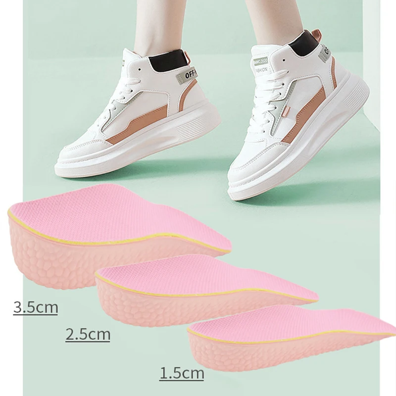 1 Pair Sneakers Heel Lift Memory Foam Soft Shoe Pads Height Increase Insoles Men Women Shoes Orthopedic Insoles