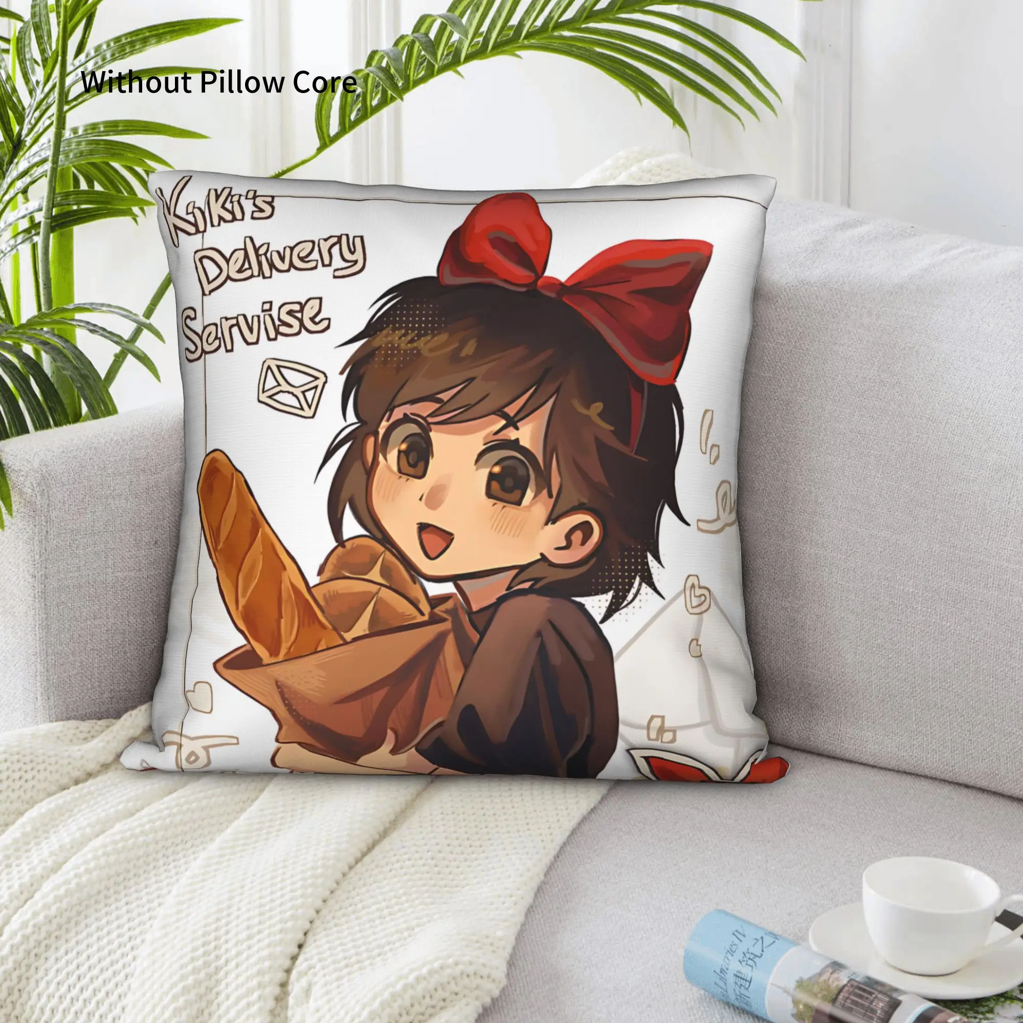 1PC Anime Kiki’s Delivery Service Pillow Case Home Decor Items Double-Sided Printing  Sofa Cushion Bedroom Bedside Pillow