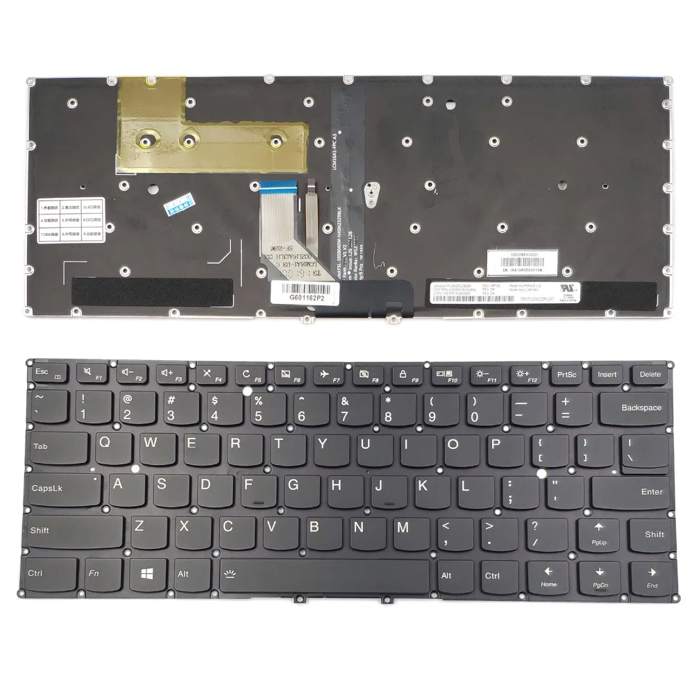 

New Laptop Keyboard For Lenovo Yoga 910-13IKB Glass Yoga 5 Pro US Backlit No Frame