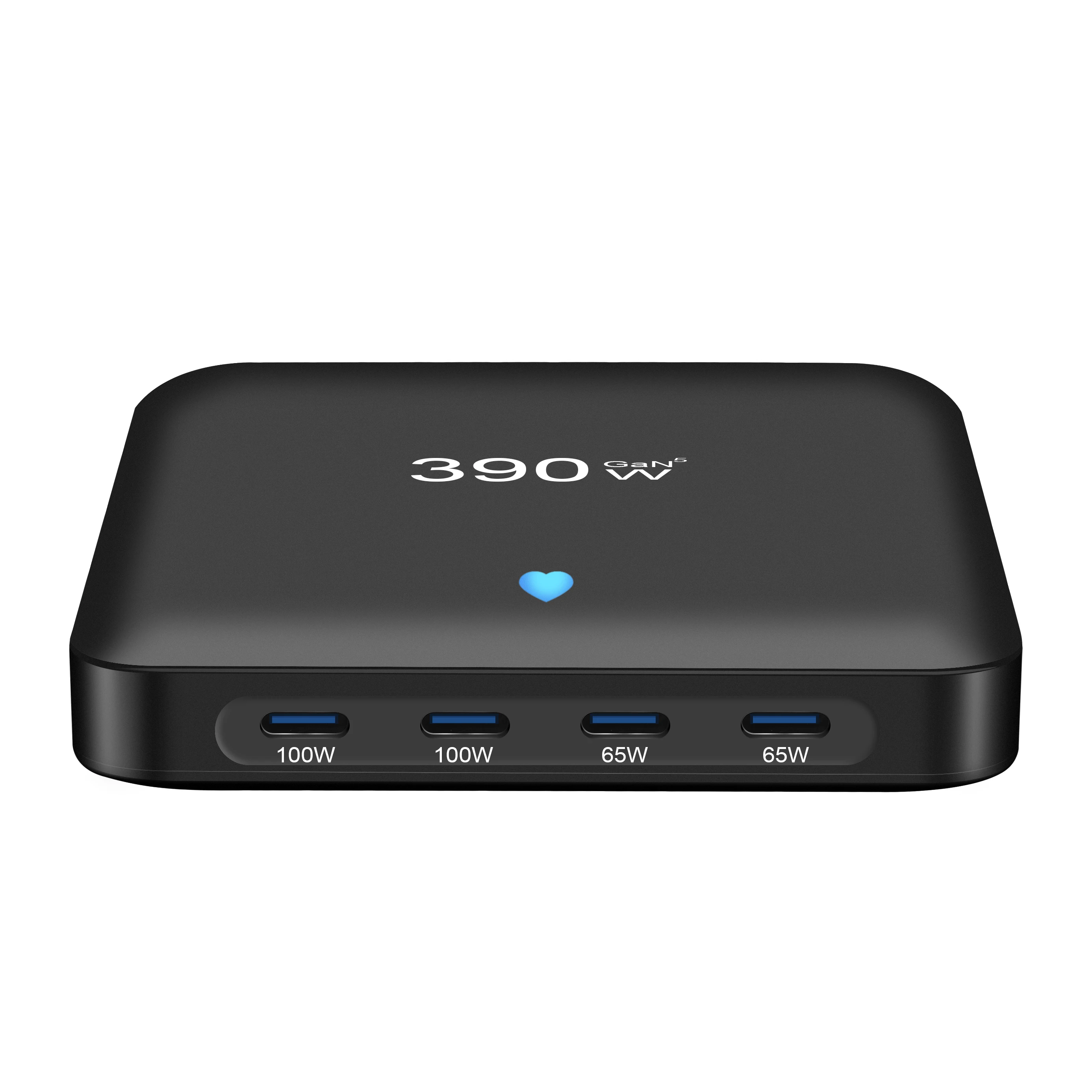 390W GaN Desktop Charger 8-port Type C PD Charger 3.0 Type C Portable Fast Phone Charger For Samsung Iphone17 16 15 Pro Max