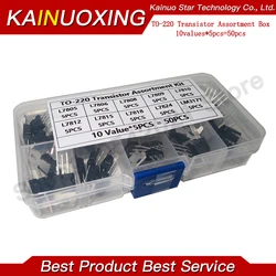 10value*5PCS=50PCS LM317T L7805 L7806 L7808 L7809 L7810 L7812 L7815 L7818 L7824 Transistor Assortment Kit Voltage Regulator Box