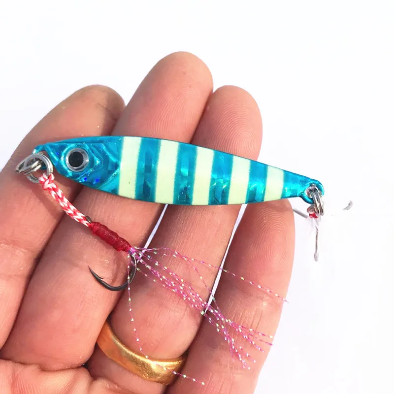 10g/15g/20g/30g/40g/60g Shore Cast Slow Jig Bait 3Pcs/Lot Glow Jigging Fishing Lures For Sea Fishing - view 5