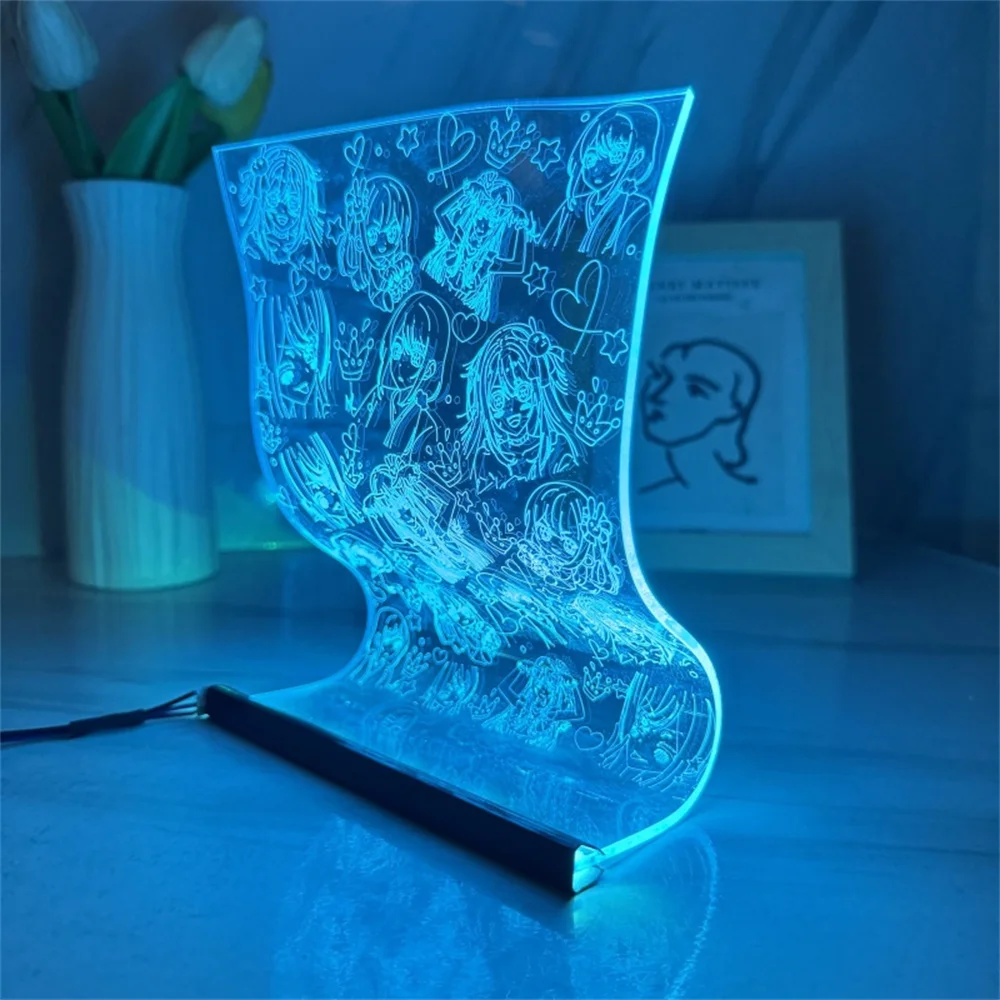 

Suspense Comics LED Scroll Lamp Cartoon Comics 3D Atmosphere Mood Light Acrylic Night Lamp Table Art Decor Lamp 3/7 Color Remote