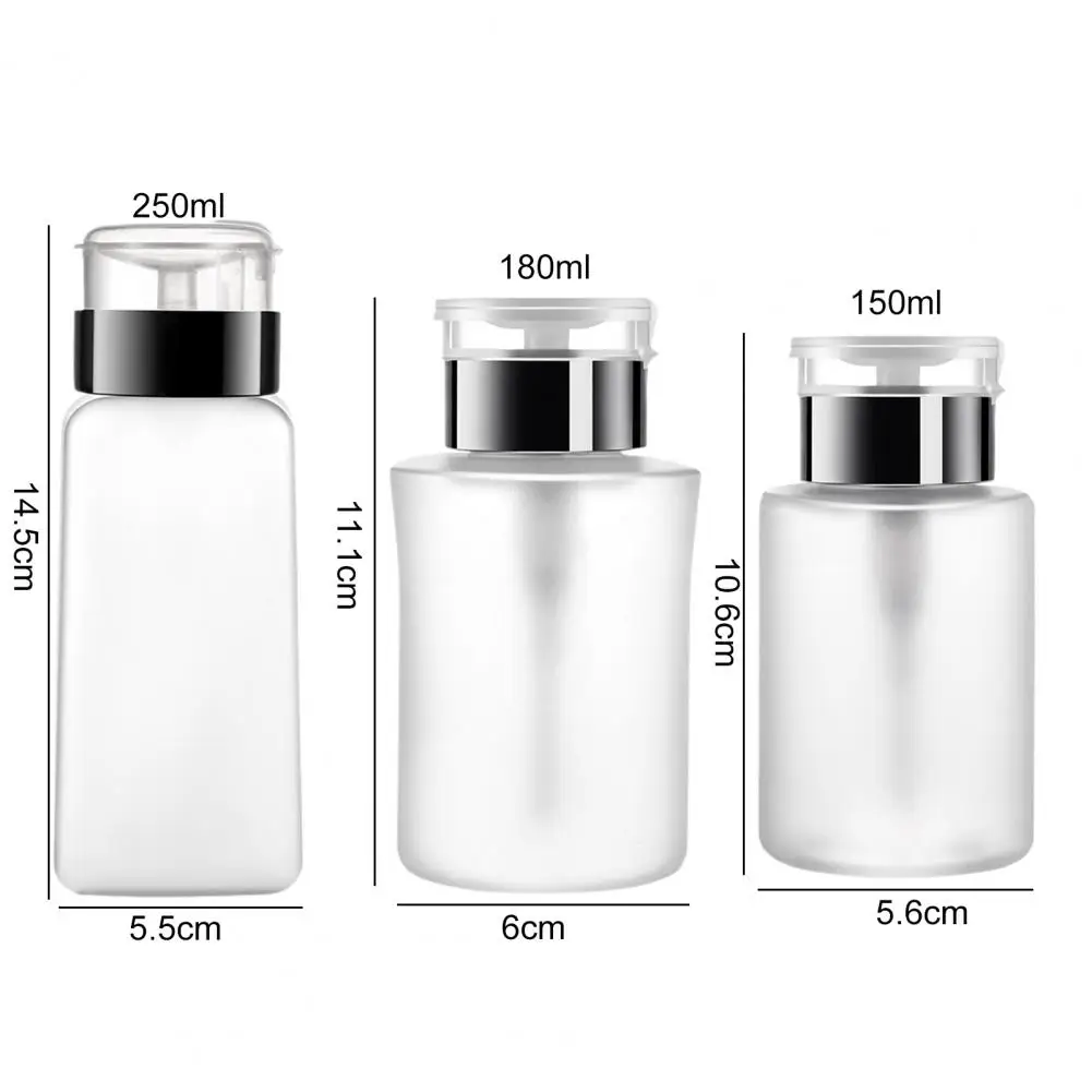 Sturdy Cosmetic Bottle Large Capacity Leak-proof Transparent Nail Polish Remover  Bottle Nail Salon Supplies