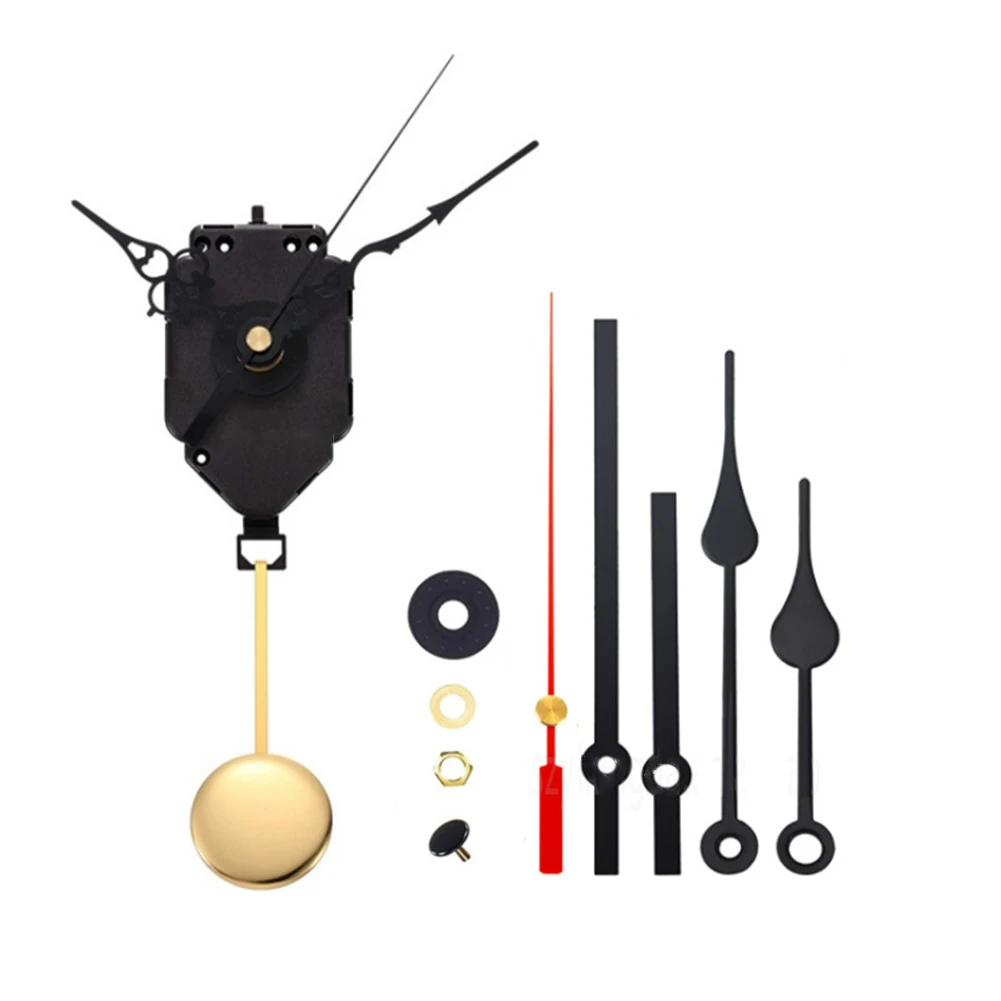 Wall Quartz Pendulum Clock  Mechanism Movement Set With Hands Pointers For DIY Wall Clock Repair Kits