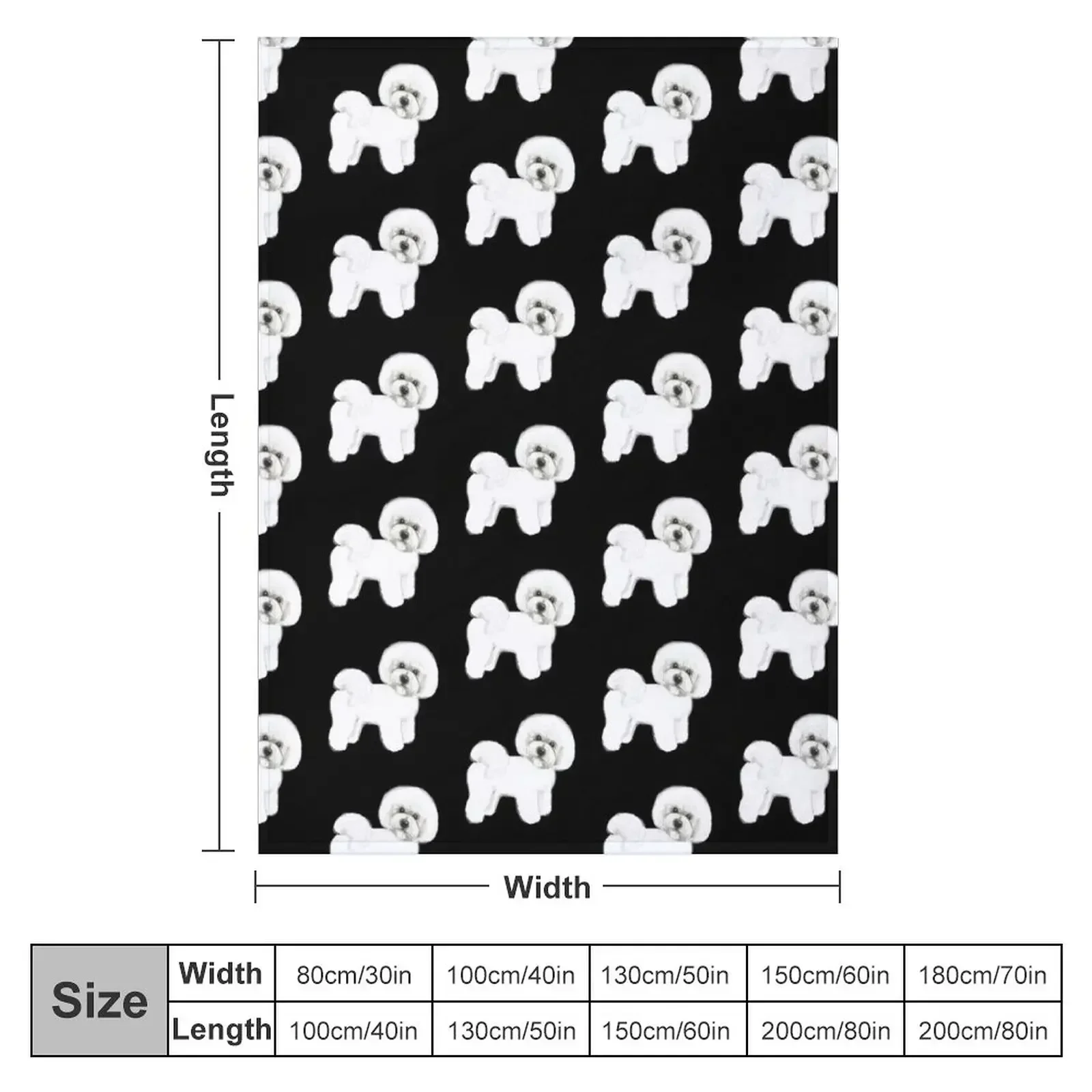 Bichon Frise dog Throw Blanket Decorative Throw Cute Blankets For Bed Blankets