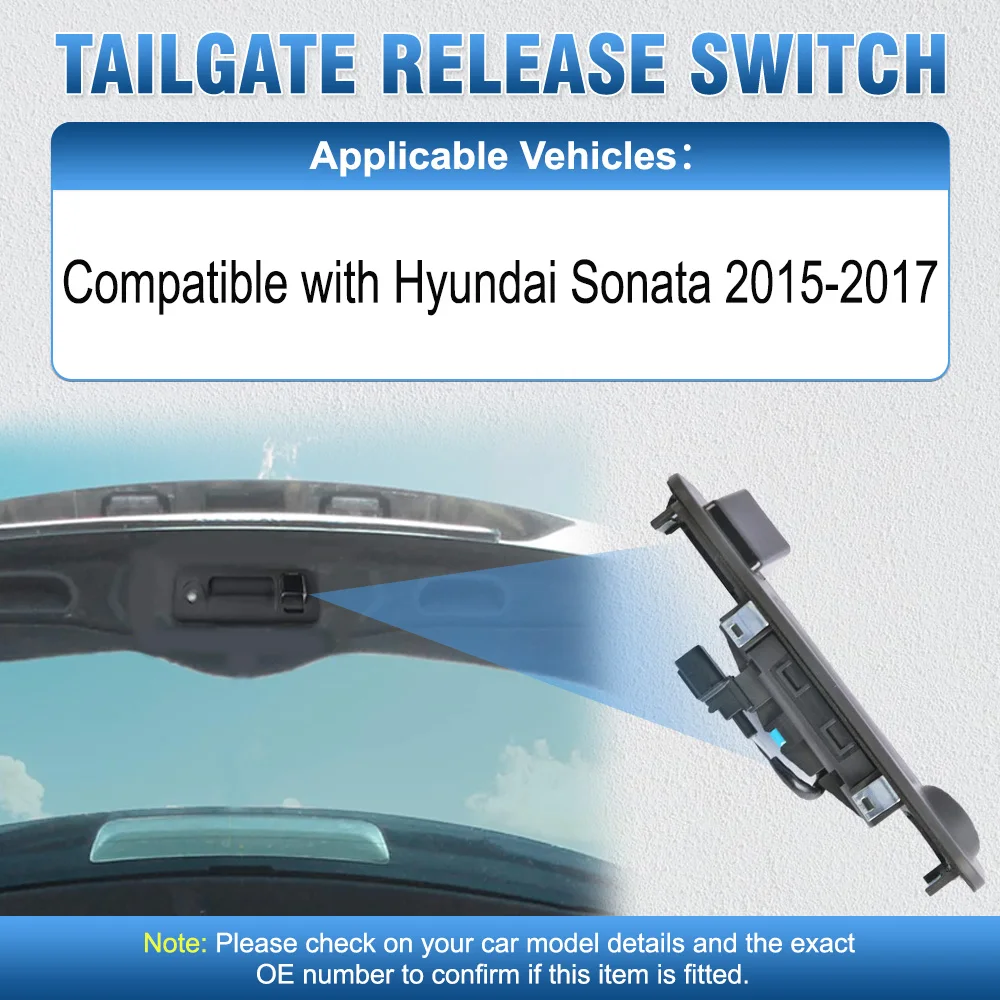 

Car Rear Outside Trunk Lid Lock Handle For Hyundai Sonata 2015 2016 2017 81260C1010 81260-C1010 Auto Accessories