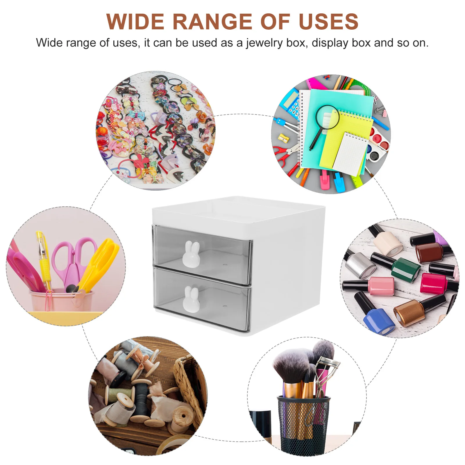 

Drawer Storage Box Desk Organizer Plastic Desktop Storage Case Multi-Function Stationery Organizer Office Supplies