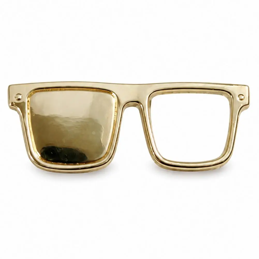 Metal Brooch Pin Clothes Eyeglass Pin Eyeglasses Holder Brooch Pin Zinc Alloy Square Frame Glasses Accessory Eyewear for Men