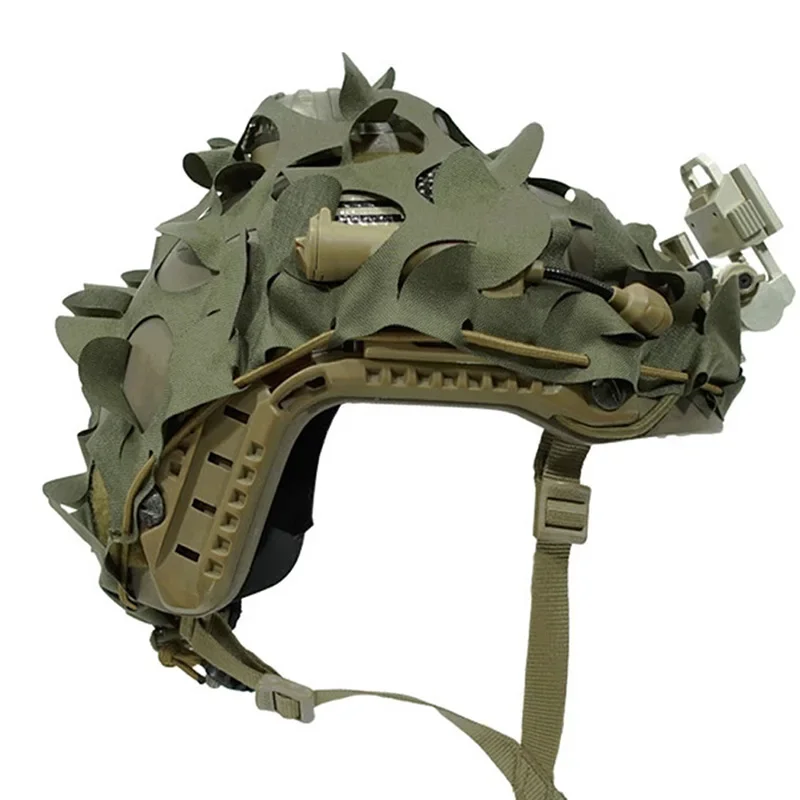 غطاء خوذة تكتيكي سريع التمويه ، رباط نايلون ، قماش كامو ، لعبة CS ، إيرسوفت ، صيد ، إكسسوارات خوذة ، 3D #4