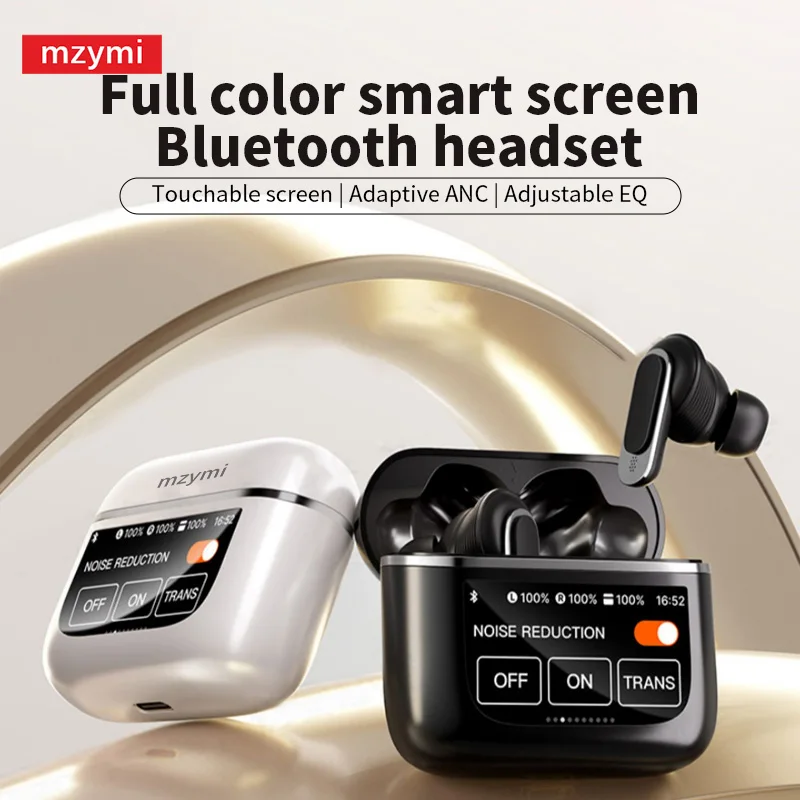 Mzymi V8 Pro Wireless Headset Bluetooth5.3 In Ear Earbuds LED Touch Screen Headphone Waterproof Gaming Earphone For Android IOS