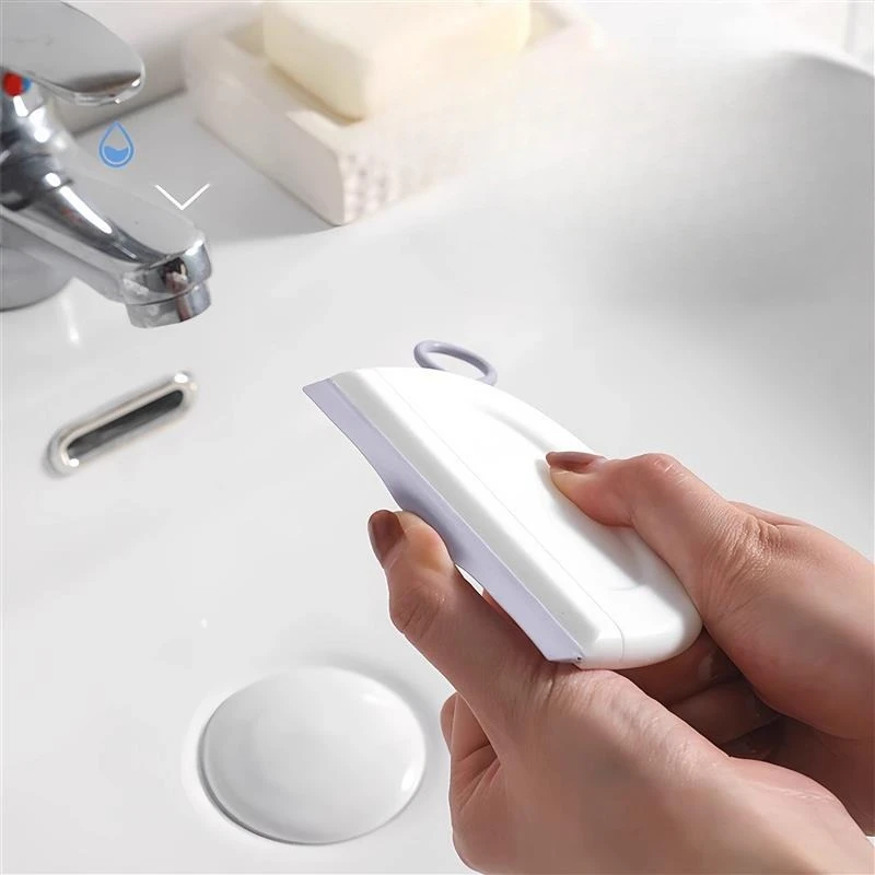 6pcs Modern Mini Window Squeegee TPR Rubber Shower Squeegee for Bathroom Mirror Kitchen Countertop Water Cleaning Scraper - view 3