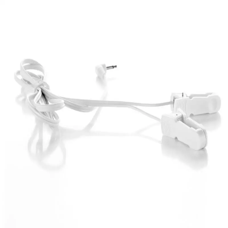 1Pcs Ear Clip Electrode Lead Wire 2.5mm Right Angle Plug Dual Ear Clamp Cable For TENS Pulse Therapy Massager Device