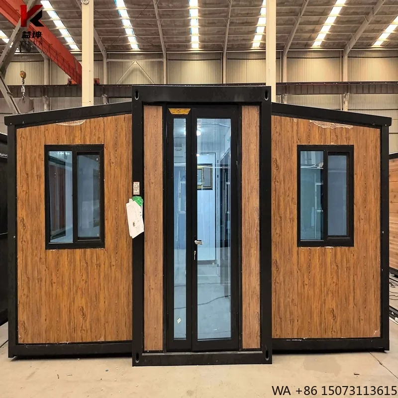 Prefab 20ft Two Bedrooms Wooden Container Prefabricated House Luxury 40ft 4 Bedroom Mobile Expandable With Terrace