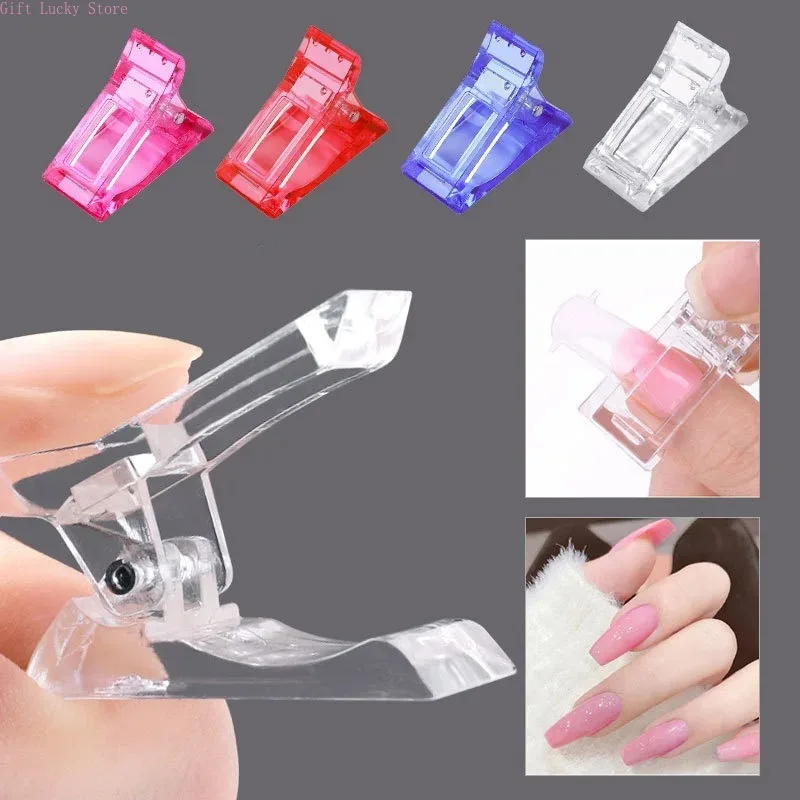 

1-20pcs Crystal Nail Art Extension Clip Quick Building Gel Mold False Tips Clips Finger Nail Polish Lamps Manicure Builder Tools