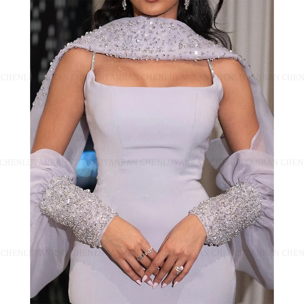 몰리사 럭셔리 정장 드레스 2025 신상 맞춤 비딩 머메이드 섹시 롱 사우디 아라비아 파티 프롬 드레스 이브닝 가운