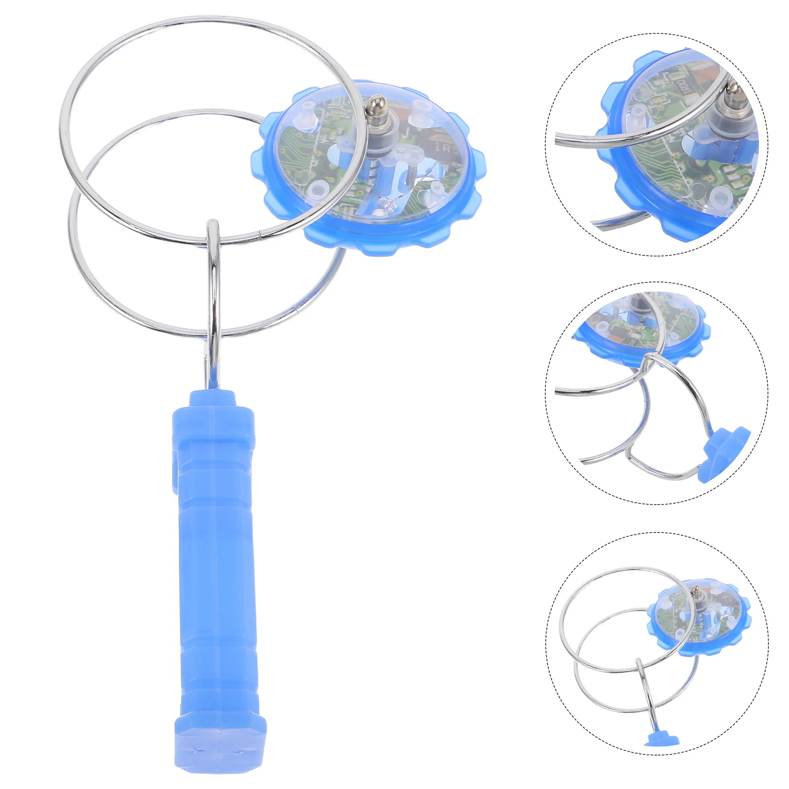 8 pçs iluminar azul giroscópio portátil girando topos crianças aniversário goodie saco enchimentos festa favor carnaval prêmios criança girando brinquedo